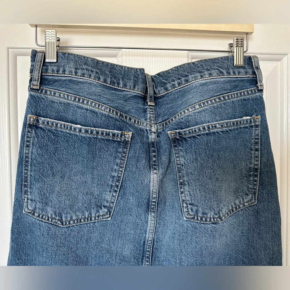 FREE PEOPLE Women’s Denim Cotton Skirt Front Slit - Size 6